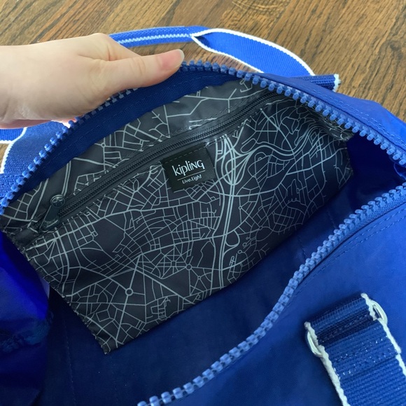 Brand New Kipling Onalo Duffle Bag Laser Blue - Picture 13 of 15